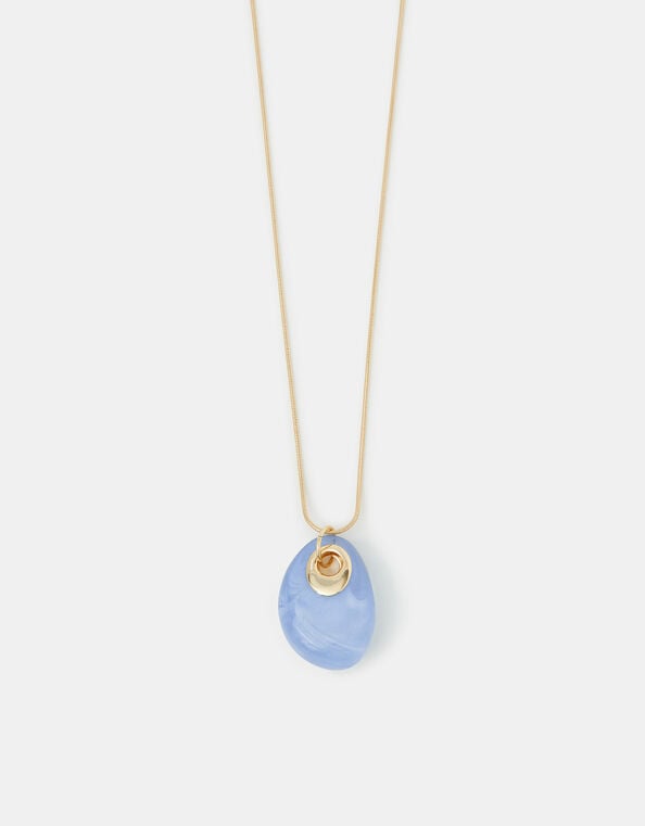 Long Resin Pendant Necklace, , large