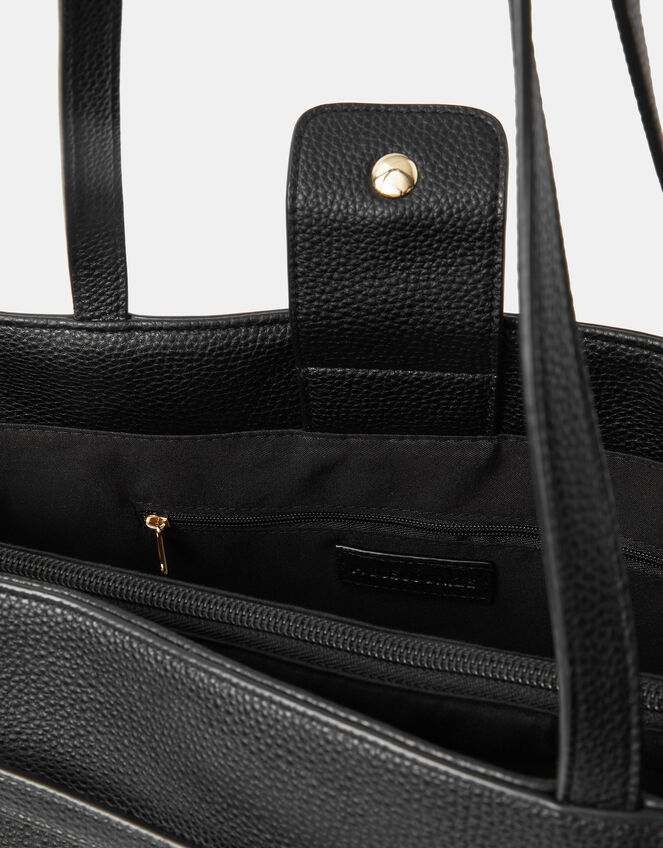 Bianca Laptop Tote Bag, Black (BLACK), large