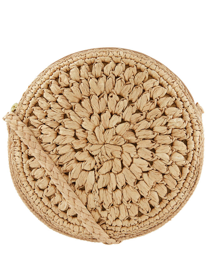 Catherine Raffia Circle Cross-Body Bag, , large