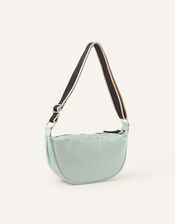 Sling Cross-Body Bag with Recycled Nylon, Green (LIGHT GREEN), large