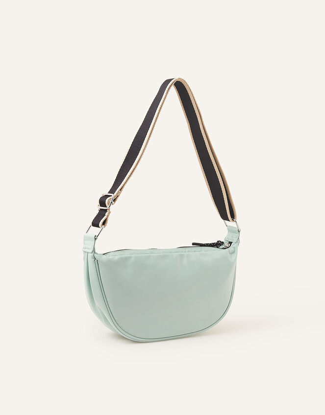 Sling Cross-Body Bag with Recycled Nylon, Green (LIGHT GREEN), large
