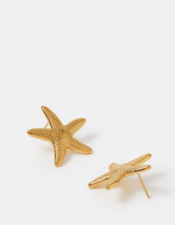 Stainless Steel Starfish Stud Earrings, , large