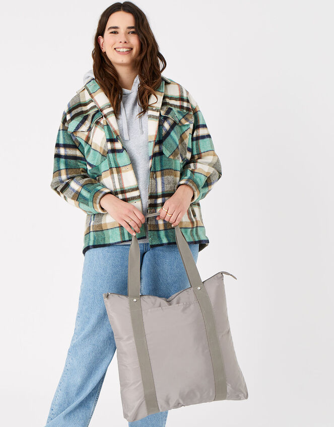 Packable Shopper Bag, Grey (GREY), large