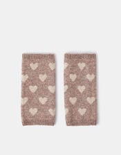 Heart Knit Wrist Warmers, , large