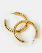 Stainless Steel Chunky Hoop Earrings, , large