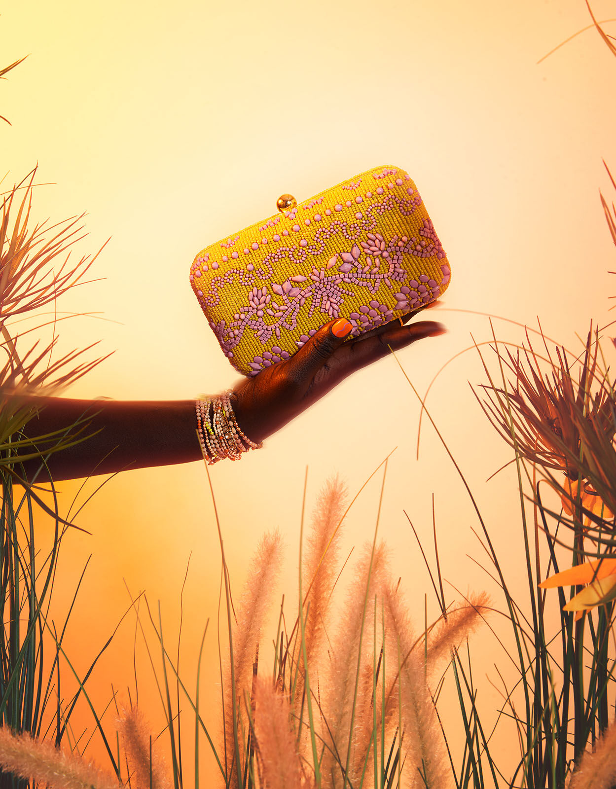Hand Beaded Hardcase Clutch Bag Clutch bags Accessorize UK