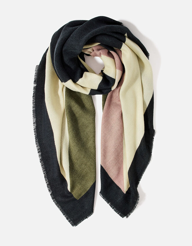 Geometric Blanket Scarf, , large