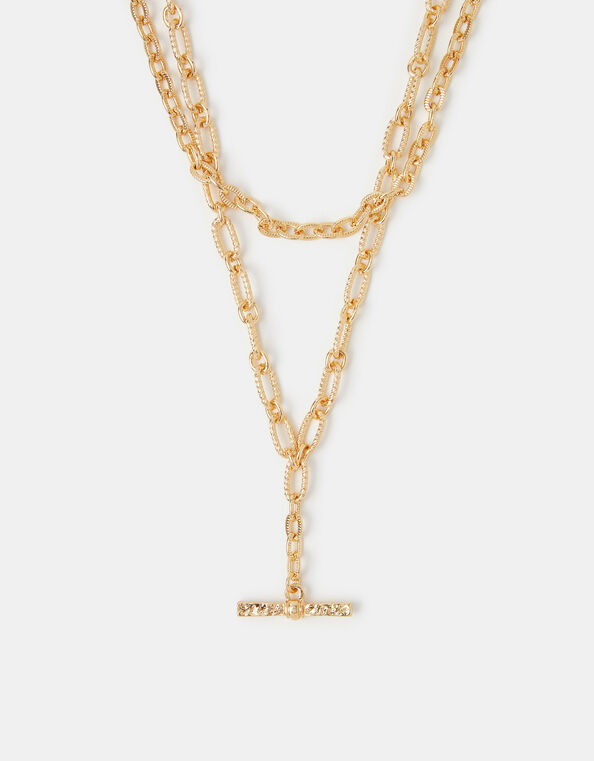 2-Pack T-Bar Chain Necklaces, , large