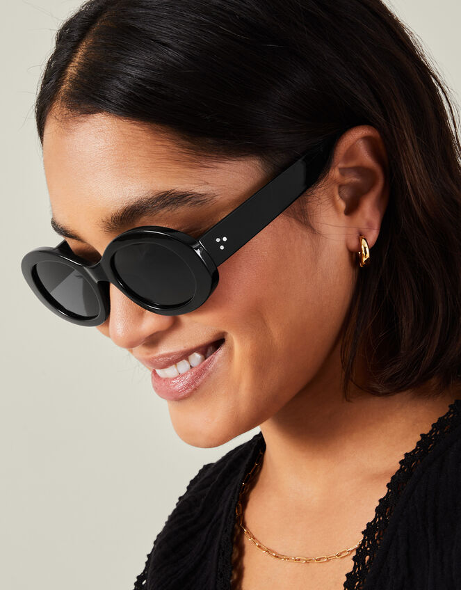 Chunky Oval Sunglasses, , large
