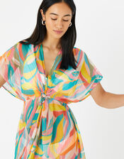 Floral Chiffon Kaftan, Multi (BRIGHTS-MULTI), large