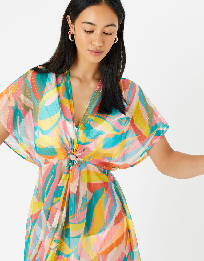 Floral Chiffon Kaftan, Multi (BRIGHTS-MULTI), large