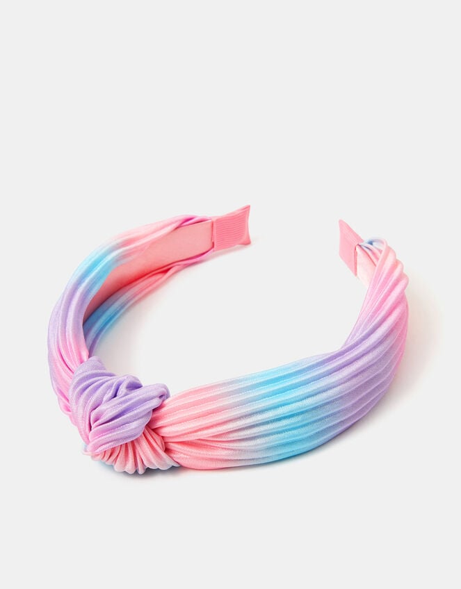 Girls Ombr&eacute; Pleated Knot Headband, , large