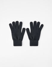 Copper Antibacterial Touchscreen Gloves, Grey (CHARCOAL), large