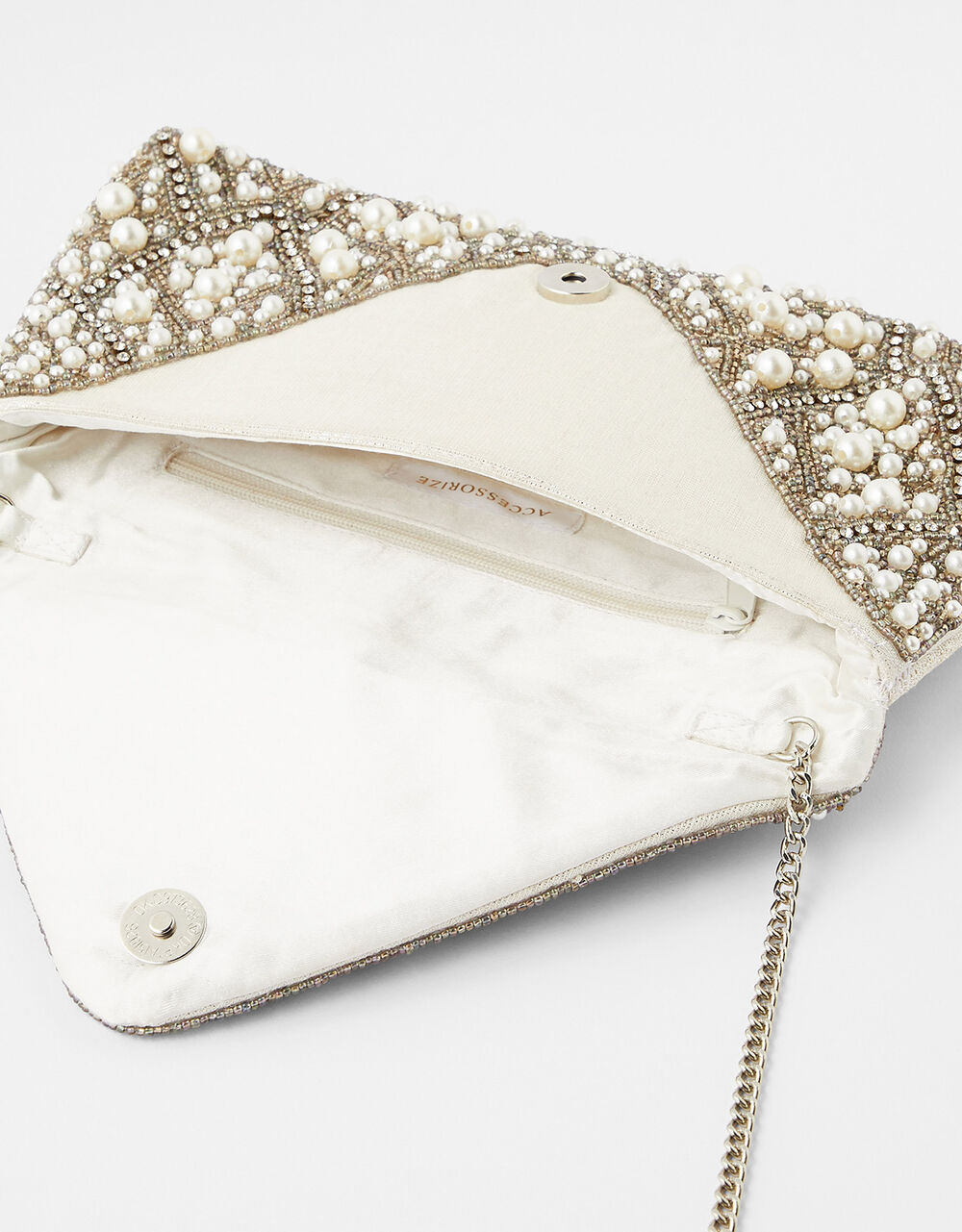 Pearl, Bead and Sequin Envelope Clutch Bag | Clutch bags | Accessorize UK