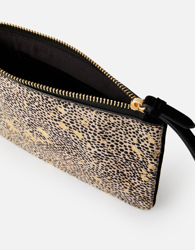 Animal Leather Foil Print Pouch , , large