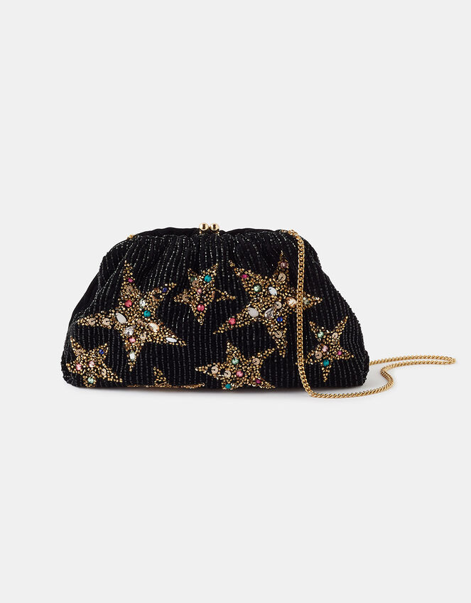 Star Embellished Clutch Bag, , large