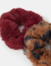 2-Pack Faux Fur Scrunchies, , large
