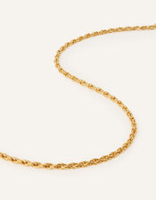 14ct Gold-Plated Twisted Rope Chain Necklace, , large
