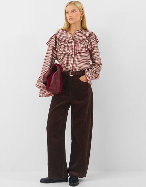 Ruffle Check Blouse, Multi (MULTI), large