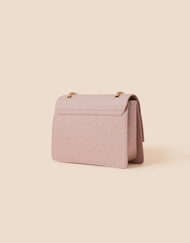 Large Logo Embossed Shoulder Bag, , large
