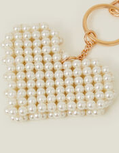 Pearl Heart Keyring, , large