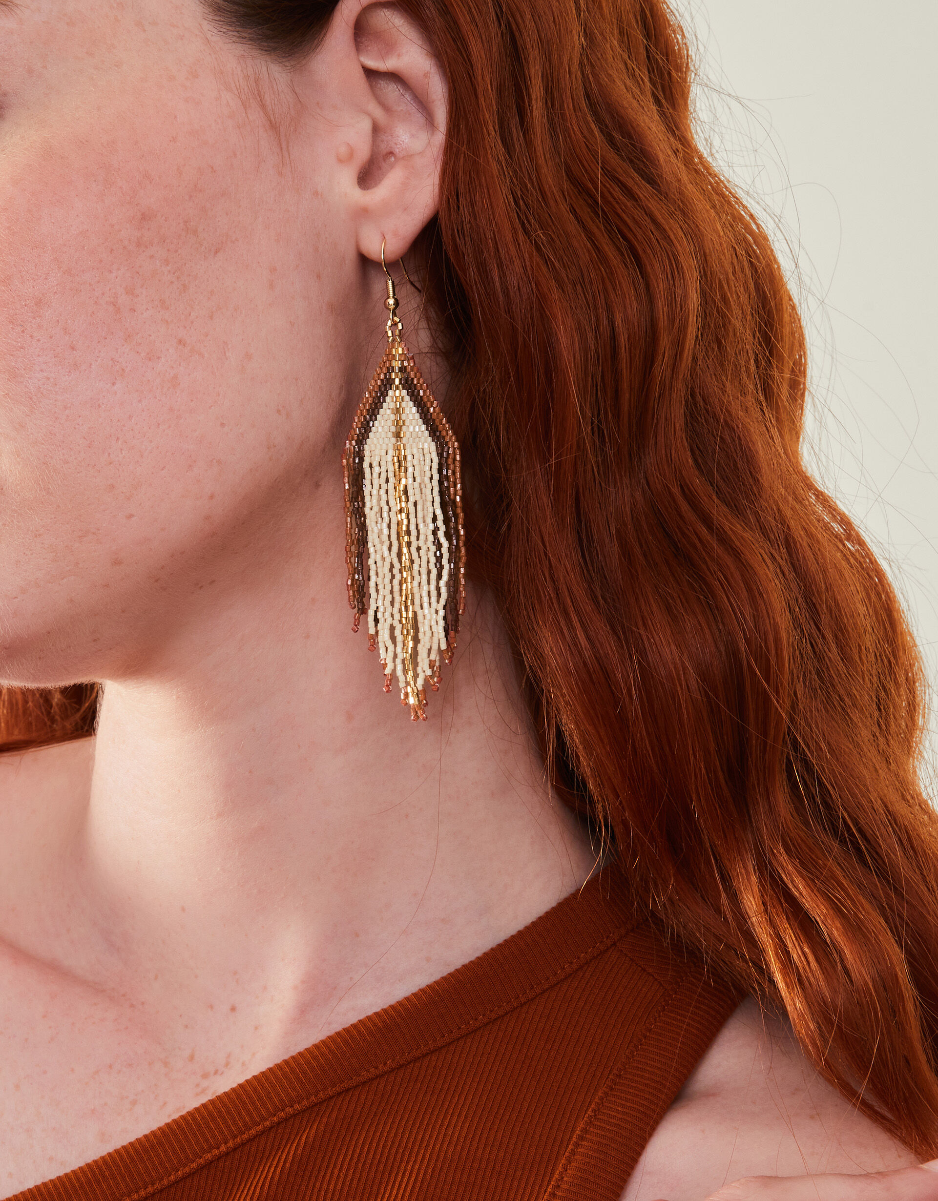 Bead Tassel Earrings Drop Earrings Accessorize Global