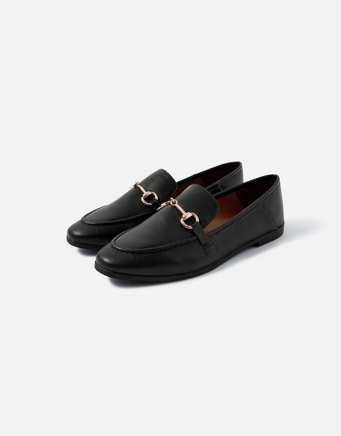 Metal Bar Loafers, Black (BLACK), large