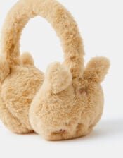Girls Fluffy Cat Earmuffs, , large