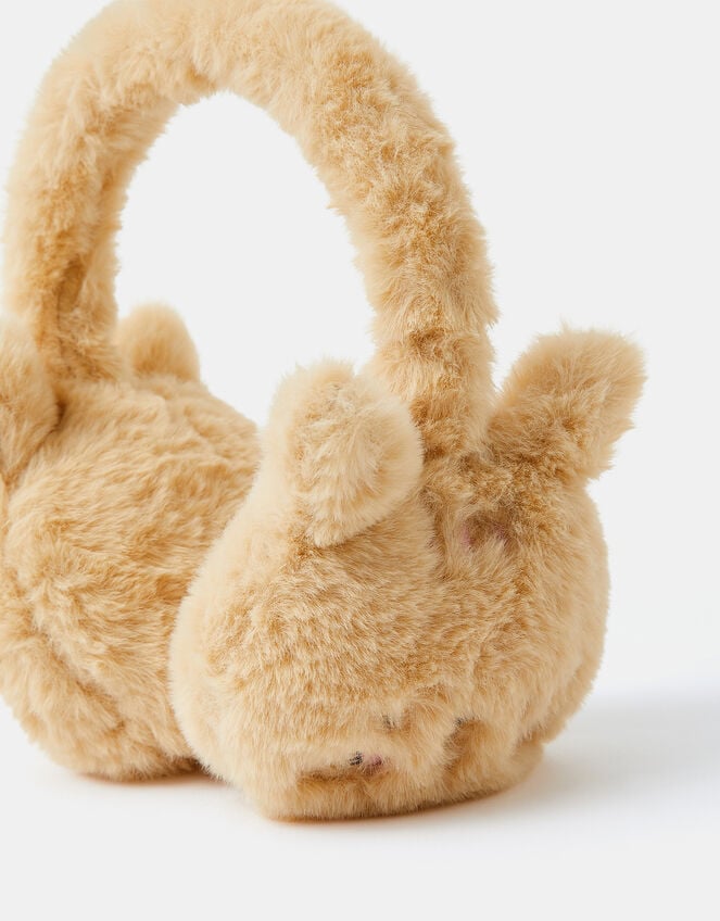 Girls Fluffy Cat Earmuffs, , large