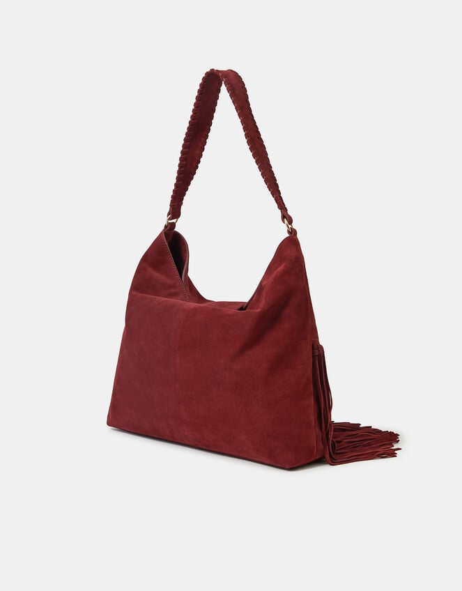 Fringe Suede Shoulder Bag, , large