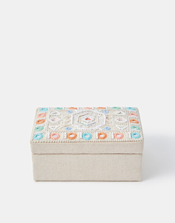 Mirror & Bead Embellished Jewellery Box, , large
