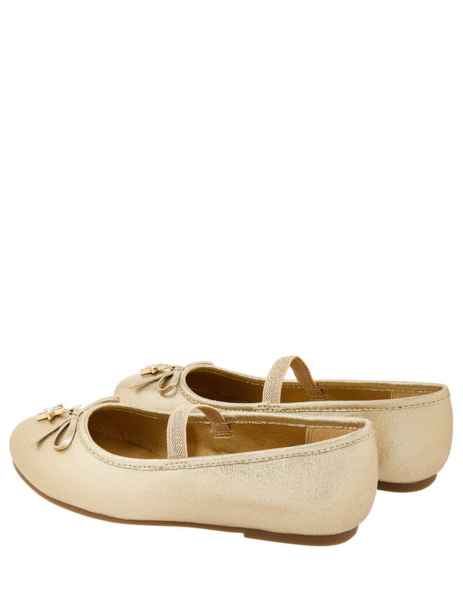 Star Charm Ballet Flats, Gold (GOLD), large