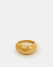 14ct Gold-Plated Chunky Dome Ring, Gold (GOLD), large