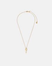14ct Gold-Plated Key Pendant Necklace, , large