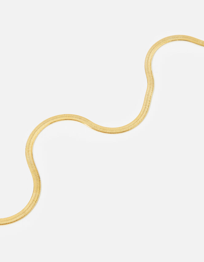 Gold-Plated Snake Chain Necklace, , large