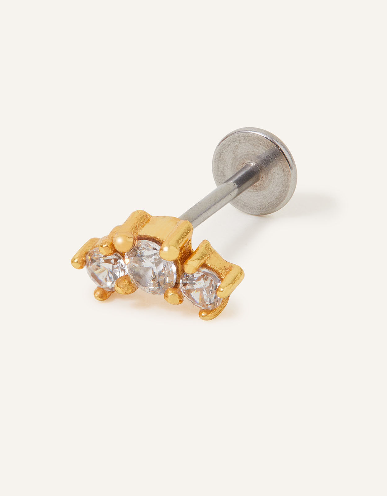 Gold plated flat back clearance earrings