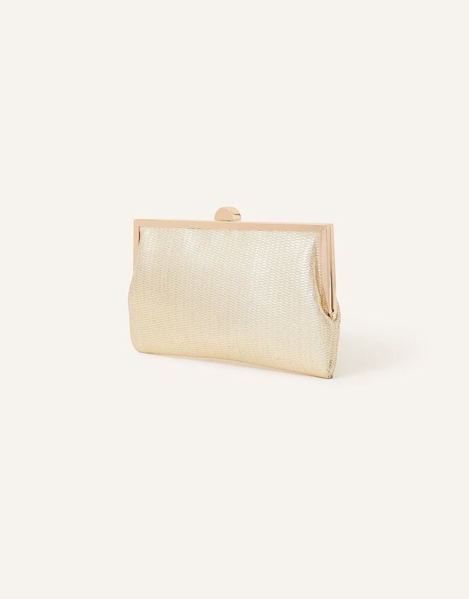 Metallic Frame Clutch Bag, Gold (GOLD), large