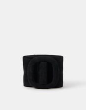 Suede Wide Waist Belt, Black (BLACK), large