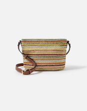 Stripe Weave Cross-Body Bag, , large