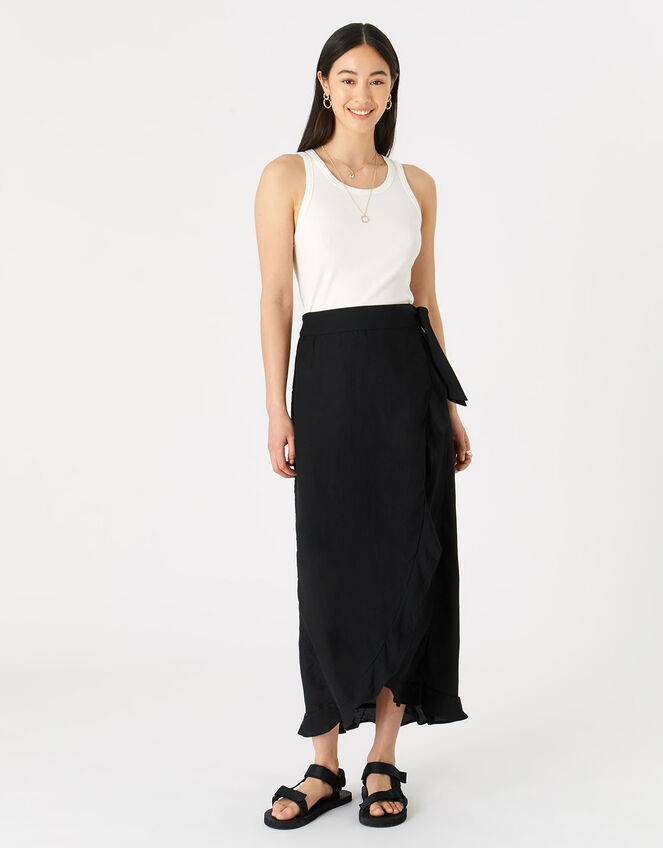 Wrap Co-ord Skirt, Black (BLACK), large