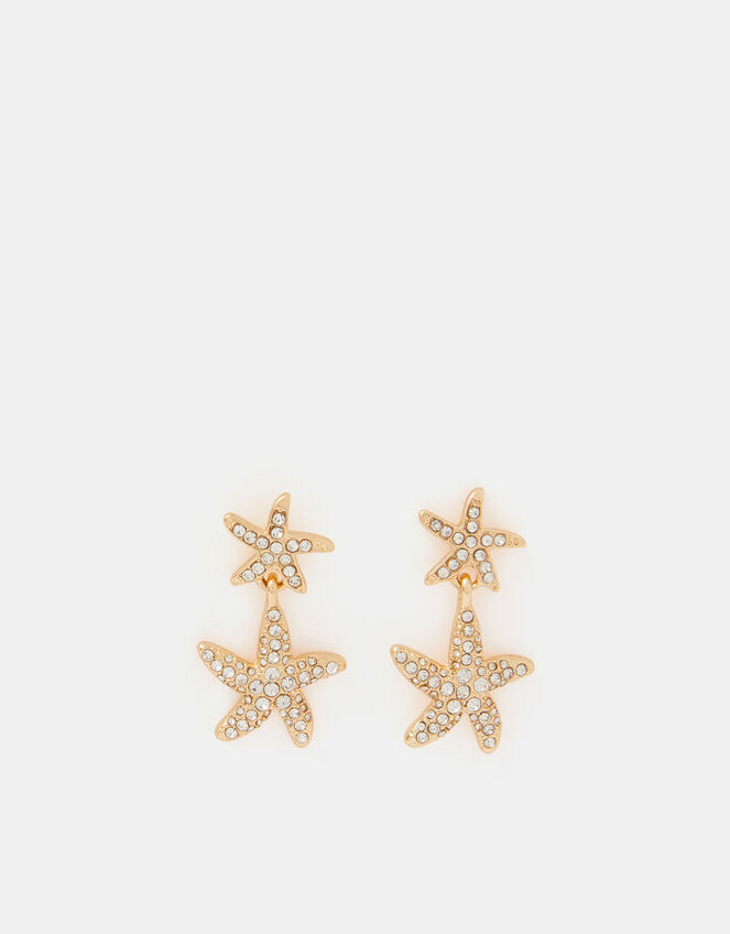 Mini Starfish Drop Earrings, , large