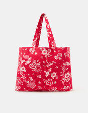 Paisley Print Shopper Bag, , large