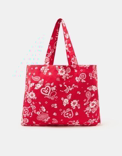 Paisley Print Shopper Bag, , large