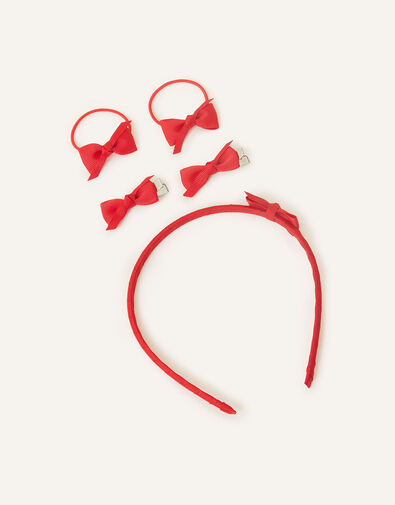 Kids School Hair Set, Red (RED), large
