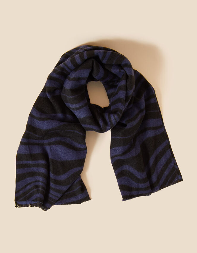Wavy Print Blanket Scarf, , large