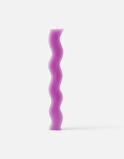 Handmade Wavy Pillar Candle, Pink (PINK), large