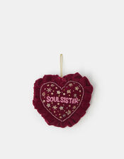 Soul Sister Velvet Heart Christmas Tree Decoration, , large