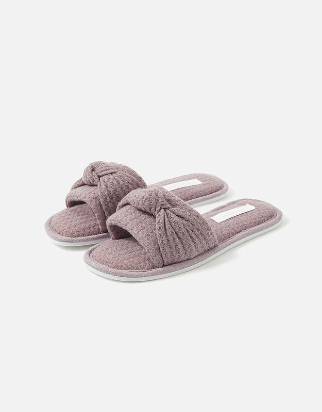 Waffle Twist Mules, Mink (MINK), large