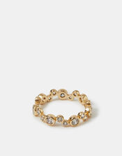 14ct Gold-Plated Cluster Band Ring, Gold (GOLD), large