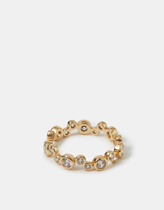 14ct Gold-Plated Cluster Band Ring, Gold (GOLD), large